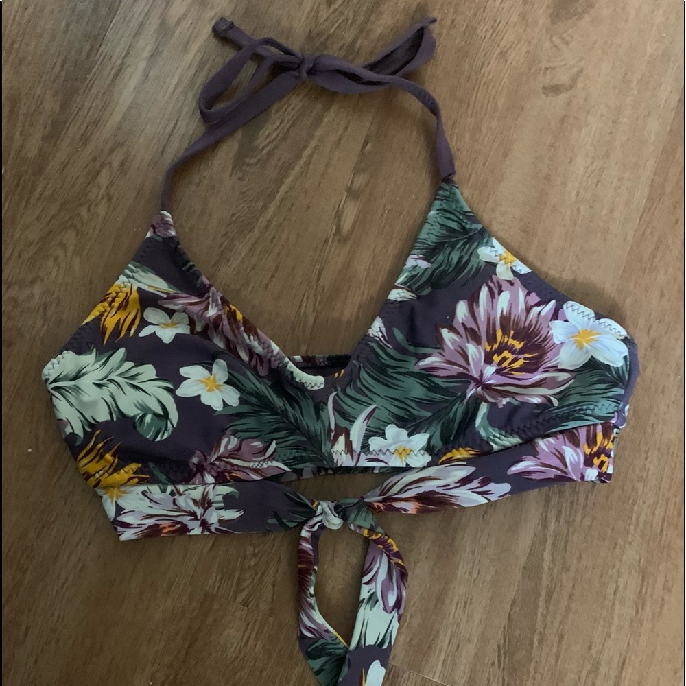 Purple Floral target bathing suit top